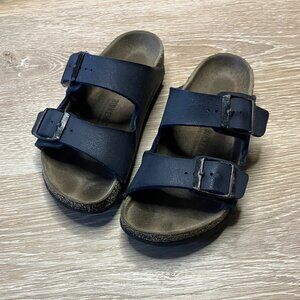Birkenstock Leather Soft Footbed Arizona Sandals Blue size US Child 11 EU 29
